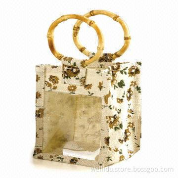 Promotional Gift Bag, Made of Linen, Measuring 10.5 x 6 x 14cm